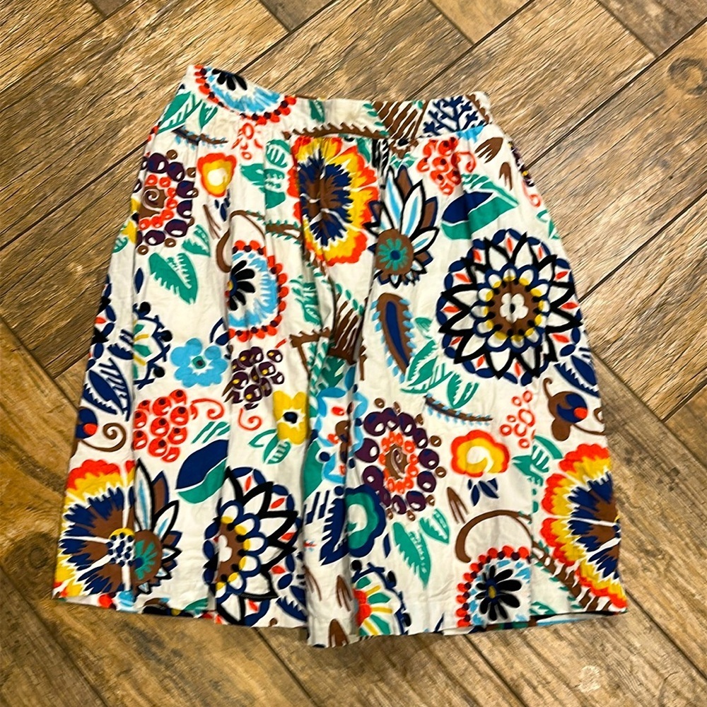 Boden Floral Multi-Color A-Line Skirt